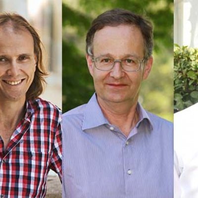 UQ's Fulbright winners (from left) Dr Christopher Dixon, Dr Ralf Dietzgen and David Rawson.